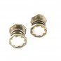 Snap Link Mother Pearl Red Silvertone Cufflinks BY B&W, KUM-A-PART 51717