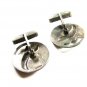 1940's - 1950's Sterling Silver Salmon Cufflinks Unbranded Pat 2472958 12615