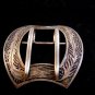 Vintage Victorian Signed Art Nouveau Sterling Silver Belt Buckle