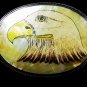 Western Cowboy Silver Tone American Eagle Belt Buckle by M. M. 12915