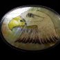 Western Cowboy Silver Tone American Eagle Belt Buckle by M. M. 12915