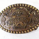 Rodeo Bustin Kids Club Brass Belt Buckle by MONTANA SILVERSMITHS 11616