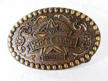 Rodeo Bustin Kids Club Brass Belt Buckle by MONTANA SILVERSMITHS 11616