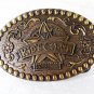 Rodeo Bustin Kids Club Brass Belt Buckle by MONTANA SILVERSMITHS 11616