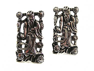 Vintage Silvertone Buddha Cufflinks By SWANK 73017