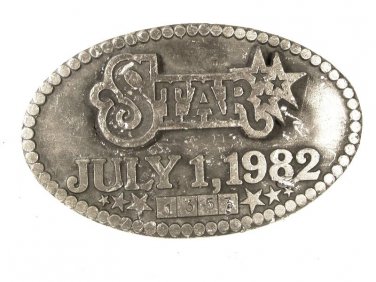 July 1, 1982 STAR 1353 Wild West Belt Buckle By CREATIVE HORIZONS 72916