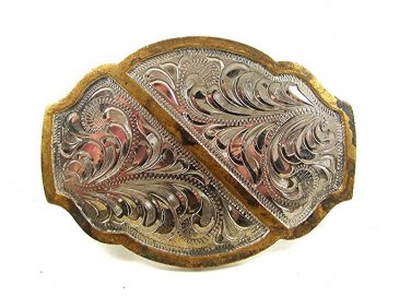 Western Gold Tone & Silver Tone Belt Buckle By DALE CHAVEZ 21817