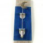 1980's - 1990's Sterling Quarter Moon Stick Pin New Old Stock 32117