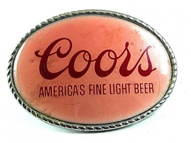 Ladies Vintage Pink COORS America's Fine Light Beer Belt Buckle 101317