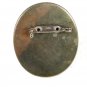 Signed Damascene Black & Goldtone Mt. Fuji Brooch Made In Japan 32816