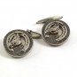 Vintage Silvertone Horse Head & Horse Shoe Button Cufflinks 91317