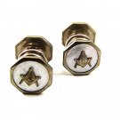 Deco Masonic Snap Link Cufflinks By PARK ROGER JIFFY Pat Jun 11 1920 12917