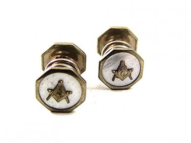 Deco Masonic Snap Link Cufflinks By PARK ROGER JIFFY Pat Jun 11 1920 12917