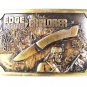 1977 Edge Explorer Knife Brass Belt Buckle By GUTTMAN CUTLERY 72916