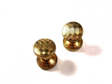 Edwardian Art Deco Goldtone Pull Apart Cufflinks Unbranded Made England 8415