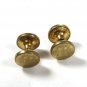 Edwardian Art Deco Goldtone Pull Apart Cufflinks Unbranded Made England 8415
