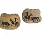 Vintage Mexican Sterling Silver Bull Fighter Horse Cufflinks By DANNY's 4417