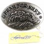 Silvertone Pray For Surf Belt Buckle By ED HARDY 33116a w/ Tag