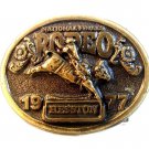 Vintage 1977 National Fiinals Rodeo Hesston Belt Buckle
