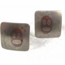 Huecho En Mexico Sterling Silver Very Odd Face Cufflinks Unbranded 32216