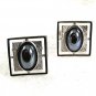 Vintage Silvertone & Hematite Cufflinks By ANSON 73117