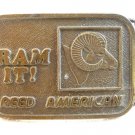 Vintage Ram It Reed American Belt Buckle