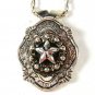 Silver Tone Gothic Renaissance Style Pendant & 18" Chain Unbranded 5216