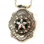 Silver Tone Gothic Renaissance Style Pendant & 18" Chain Unbranded 5216