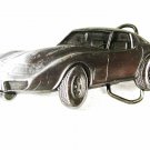 1979 Silvertone Corvette Belt Buckle By Bergamont Made in U.S.A. 32816