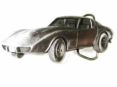 1979 Silvertone Corvette Belt Buckle By Bergamont Made in U.S.A. 32816