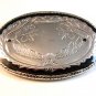 Pre drilled Silver Tone Black Enamel Western Cowboy Belt Buckle USA 111914