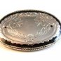 Pre drilled Silver Tone Black Enamel Western Cowboy Belt Buckle USA 111914