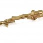 1940's-50's Goldtone Knights Helmet Spear Tie Clasp By HICKOK USA 7717