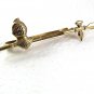 1940's-50's Goldtone Knights Helmet Spear Tie Clasp By HICKOK USA 7717