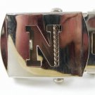 Military / Army Clamp Style Initial / Letter N Belt Buckle 9616