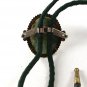 Vintage Green Stone Bolo With Cloth Cord 102016