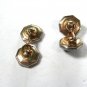 Edwardian / Art Deco Silvertone Goldtone & Black Cufflinks Unbranded 8615