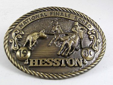 HESSTON 1980 National Finals Rodeo Belt Buckle 102617