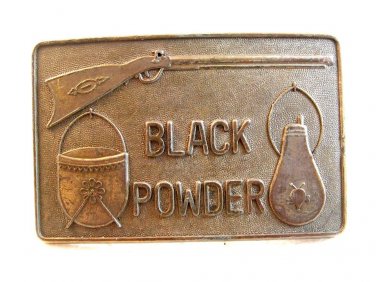 Vintage Black Powder Belt Buckle