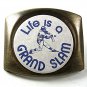 Vintage Life Is A Grand Slam - Baseball Belt Buckle By BADGE A MINIT 1617