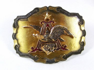 1977-81 Anheiser Busch Eagle Beer Belt Buckle By RAINTREE Made In USA 52316