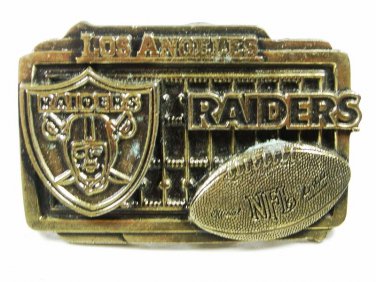 Los Angeles Raiders NFL Officially Licensed Brass Belt Buckle USA 102115