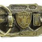 Los Angeles Raiders NFL Officially Licensed Brass Belt Buckle USA 102115