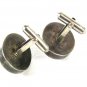 Vintage Siam Sterling Silver & Green Cufflinks Unbranded 41416