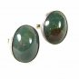 Vintage Siam Sterling Silver & Green Cufflinks Unbranded 41416