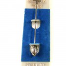 1980's-90's Sterling Mushroom Stick Pin New Old Stock 32117