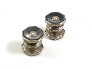 Deco Abalone Seed Pearl Snap Link Cufflinks BY BEARE & WILDE KUM-A-PART 52317