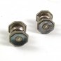 Deco Abalone Seed Pearl Snap Link Cufflinks BY BEARE & WILDE KUM-A-PART 52317