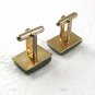 Vintage Goldtone & Green Stone Cufflinks 71017