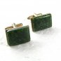 Vintage Goldtone & Green Stone Cufflinks 71017